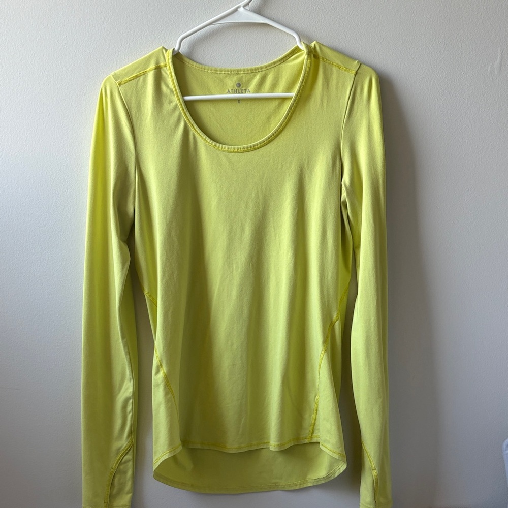 Athleta Women's Yellow Long Sleeve Tee
